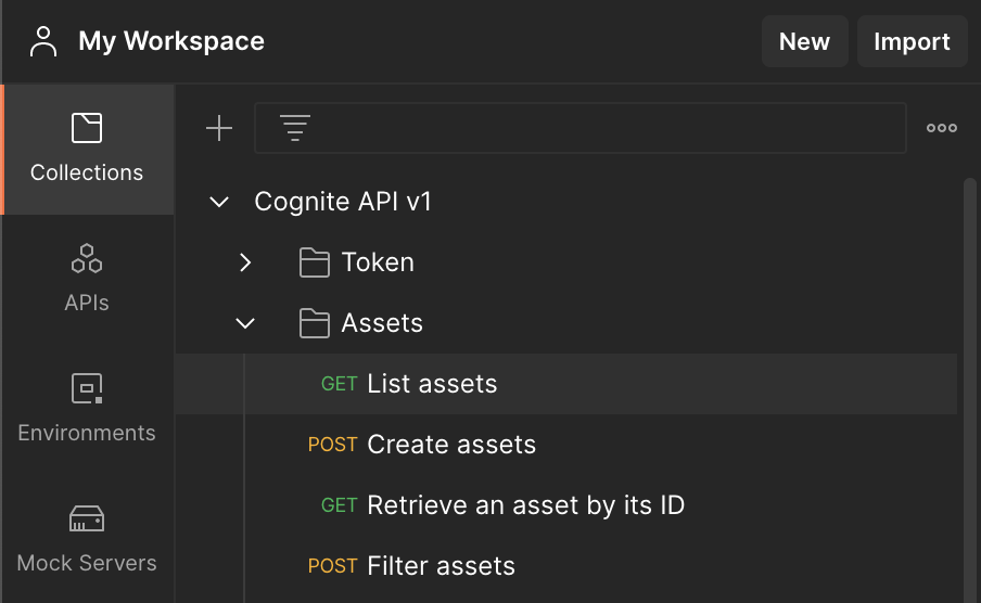 List assets