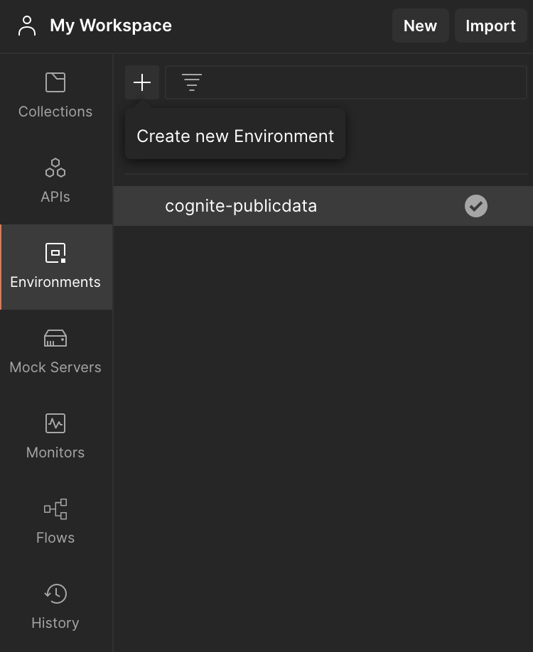 Create environment