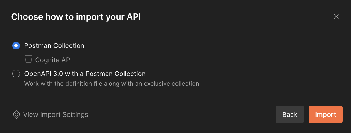 Import Cognite API