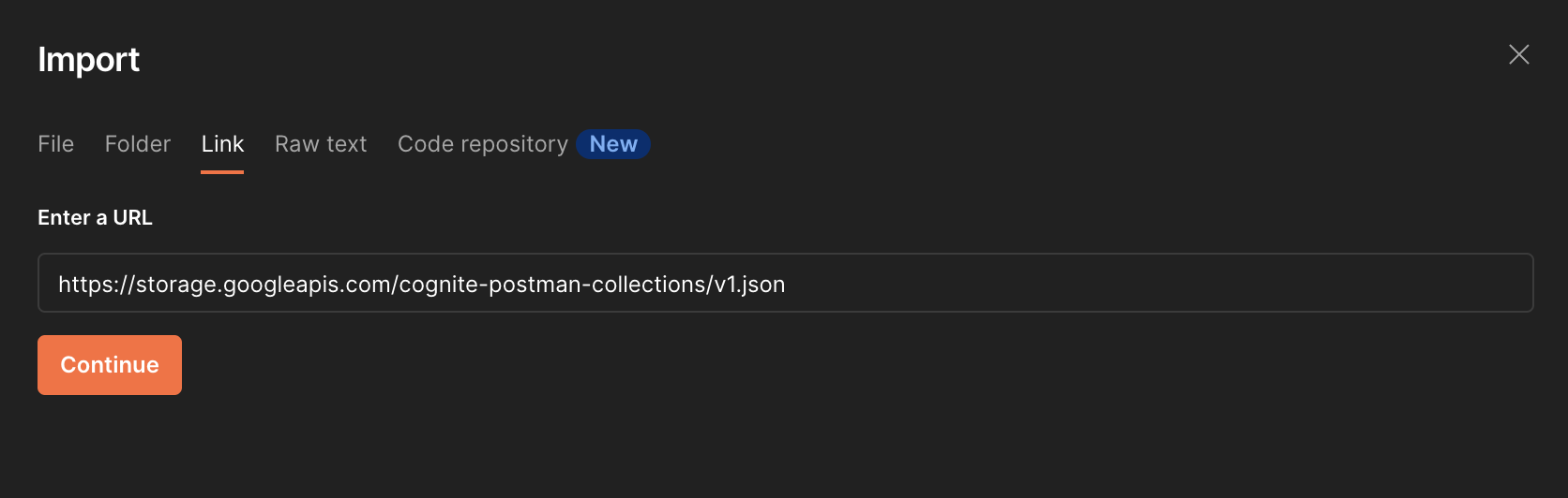 Import collection